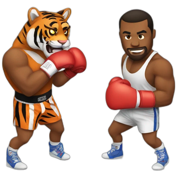 Tyson boxing with a tiger emoji