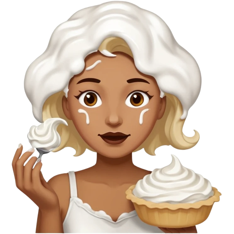 Female pie fight emoji
