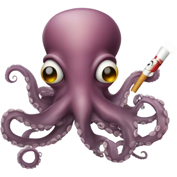 Octopus smoking a cigarette emoji