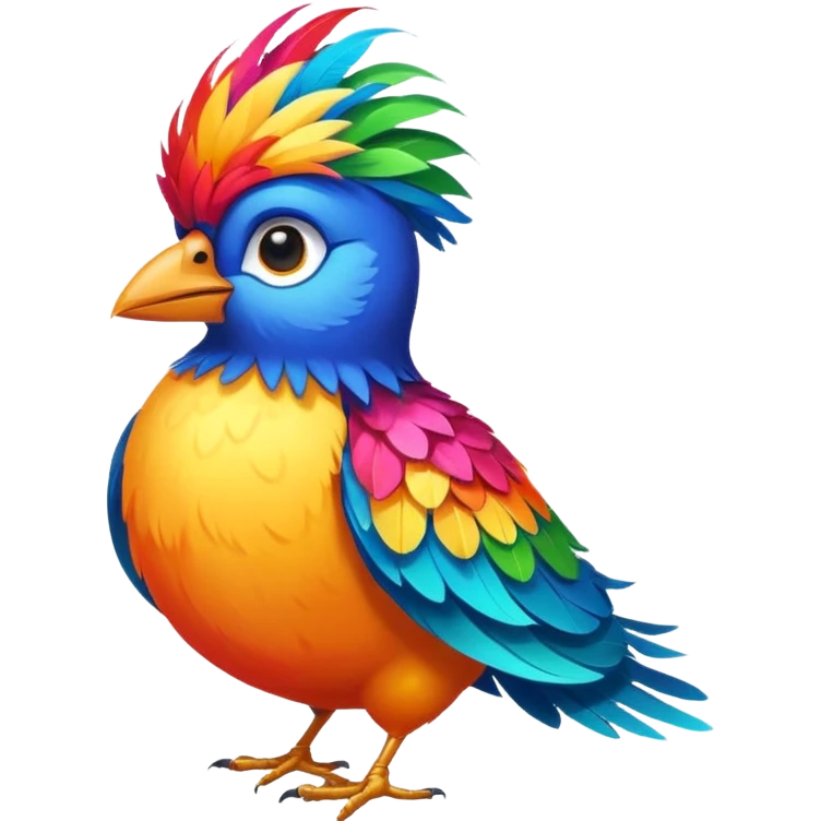 Bird with big balls emoji