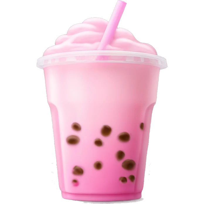 Bubble tea pink milk emoji