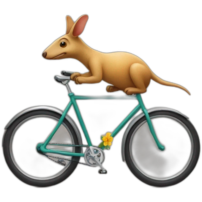 Aardvark on a bike emoji