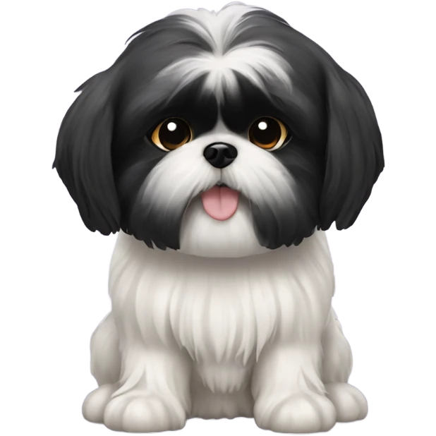 Black Shih Tzu saying thank you  emoji