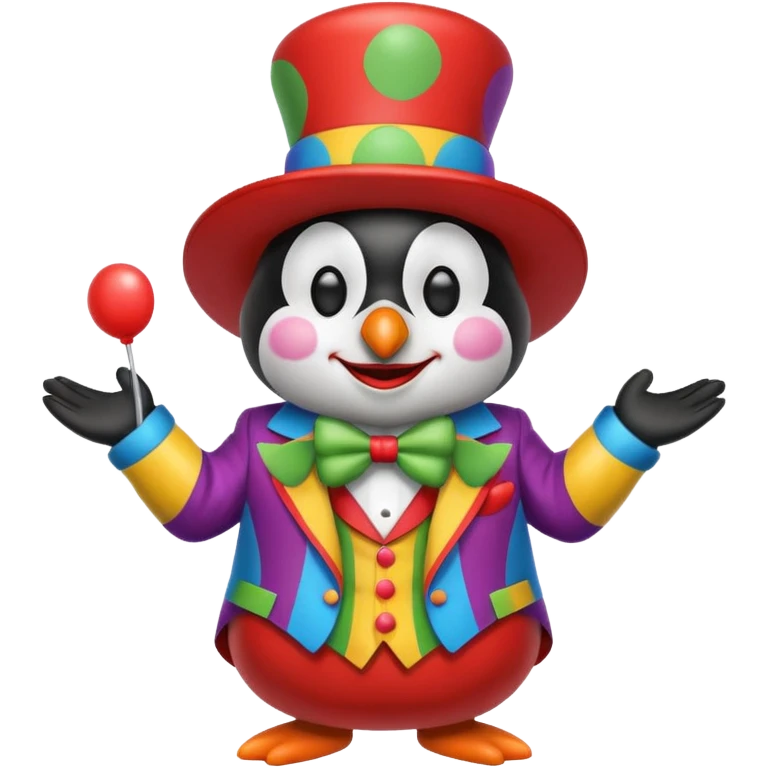 penguin clown emoji