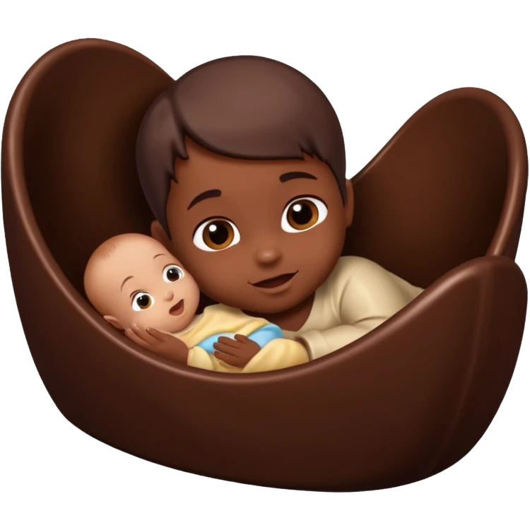 Baby in Chocolate cradle  emoji