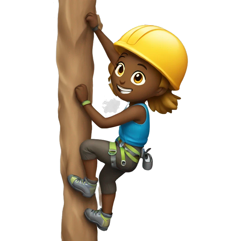 Climbing girl birthday  emoji
