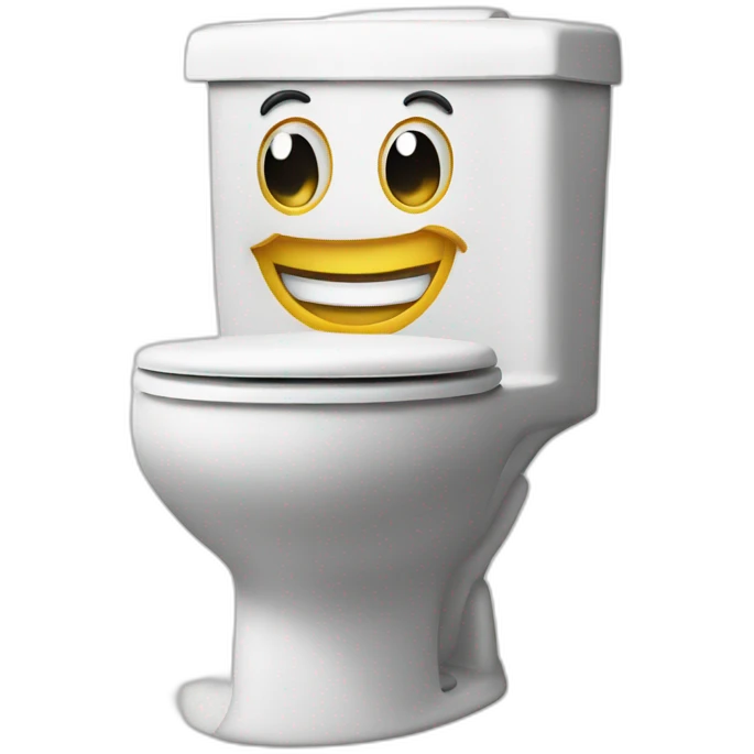 skibidi toilet with head and big grin emoji