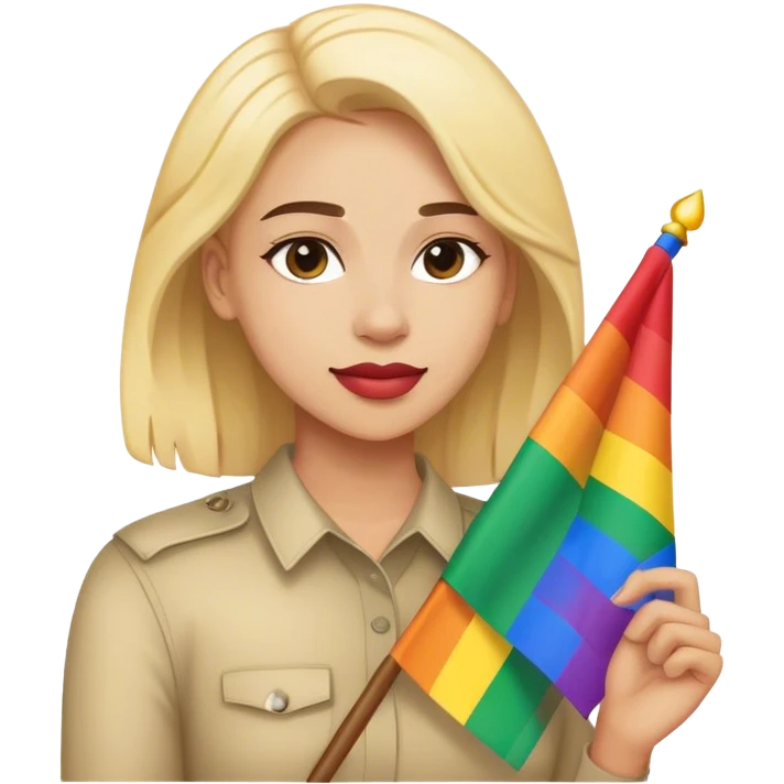 woman with lgbt flag emoji