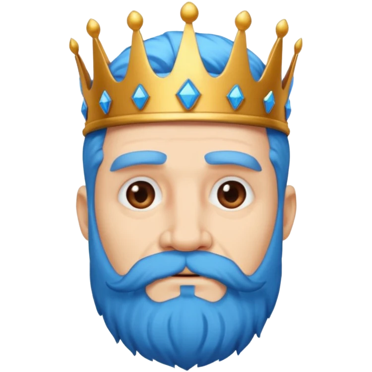 blue haired bearded old king emoji
