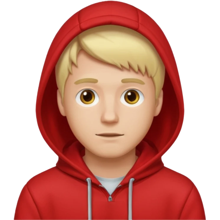 blonde guy red hoodie emoji
