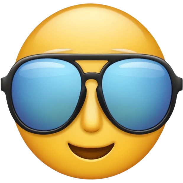 Sunglass emoji but with white glasses emoji