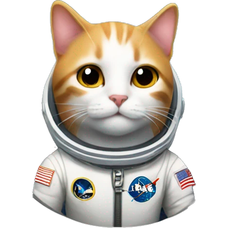 Cat in a space shuttle  emoji