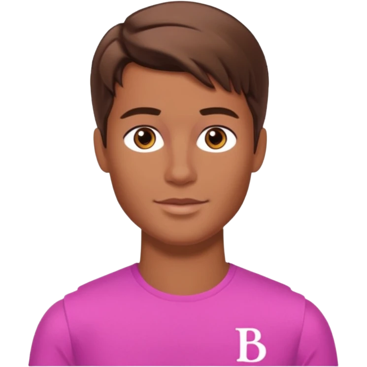 barbie merliah summers as a guy with brown har and brown eyes and tanned skin emoji