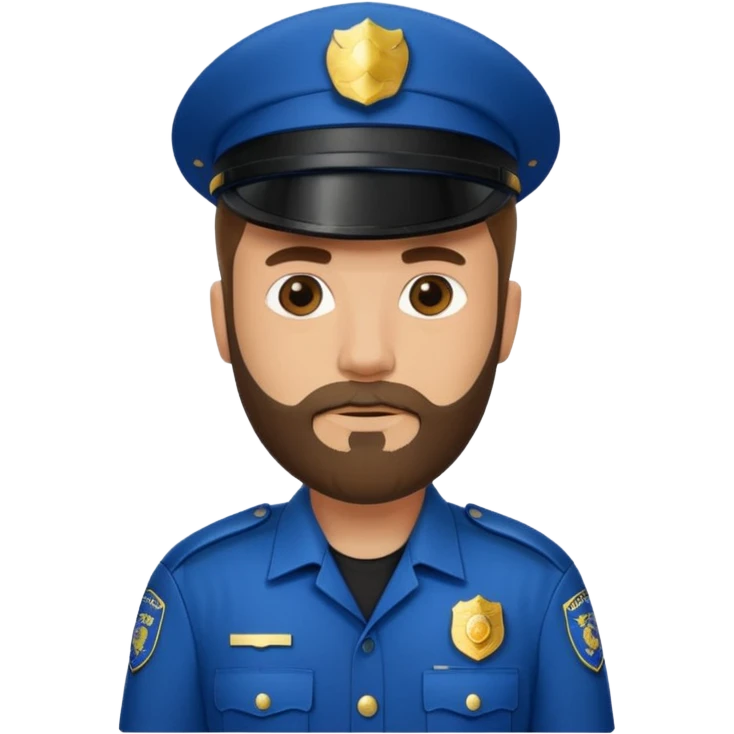 bearded police, emoji