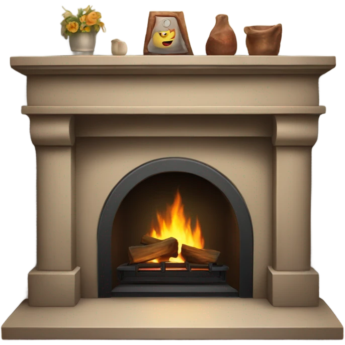 Realistic fireplace  emoji