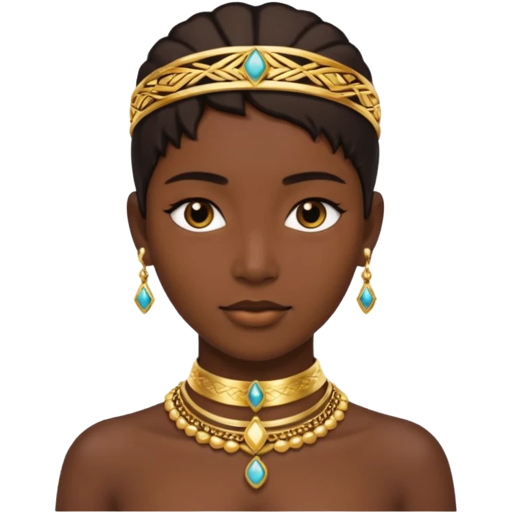 Neck traditional gold choker and gold bangel emoji