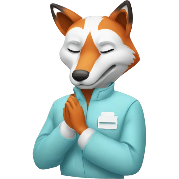 Un renard malade emoji
