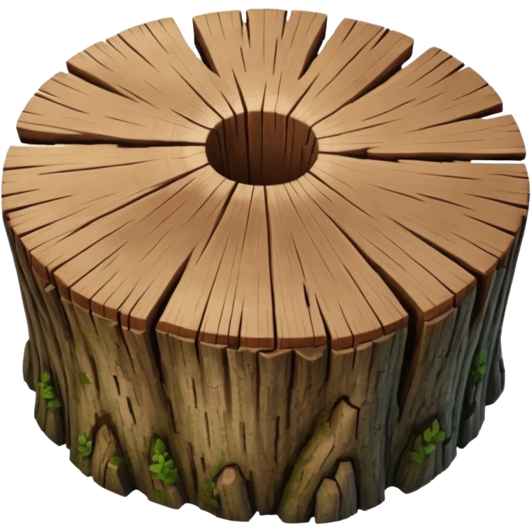 tree stump top view emoji