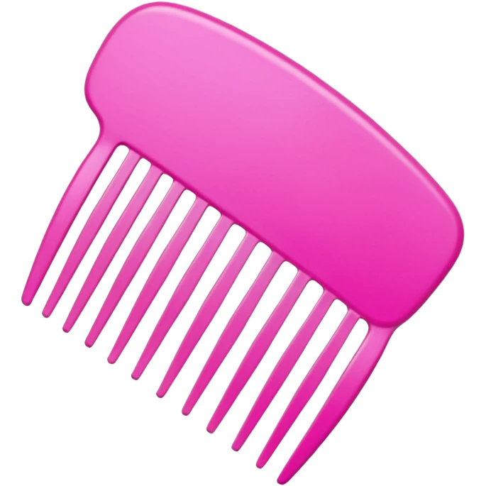 hair comb pink emoji