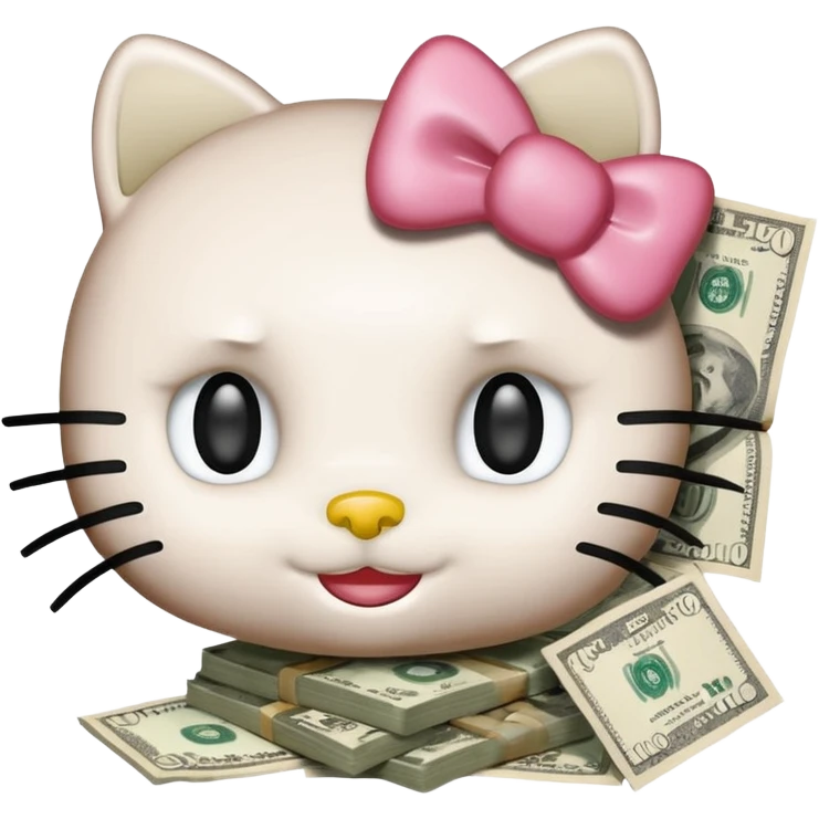 Money hello kitty emoji