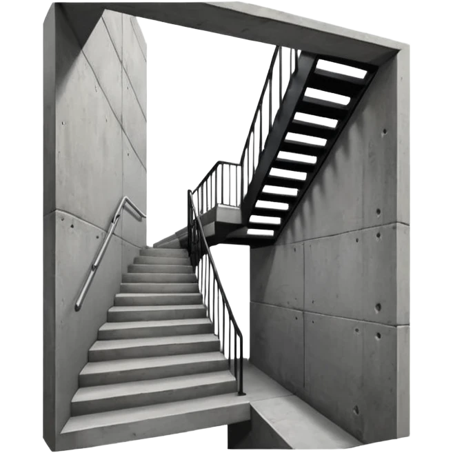 stairs going down inside a head silhouette emoji