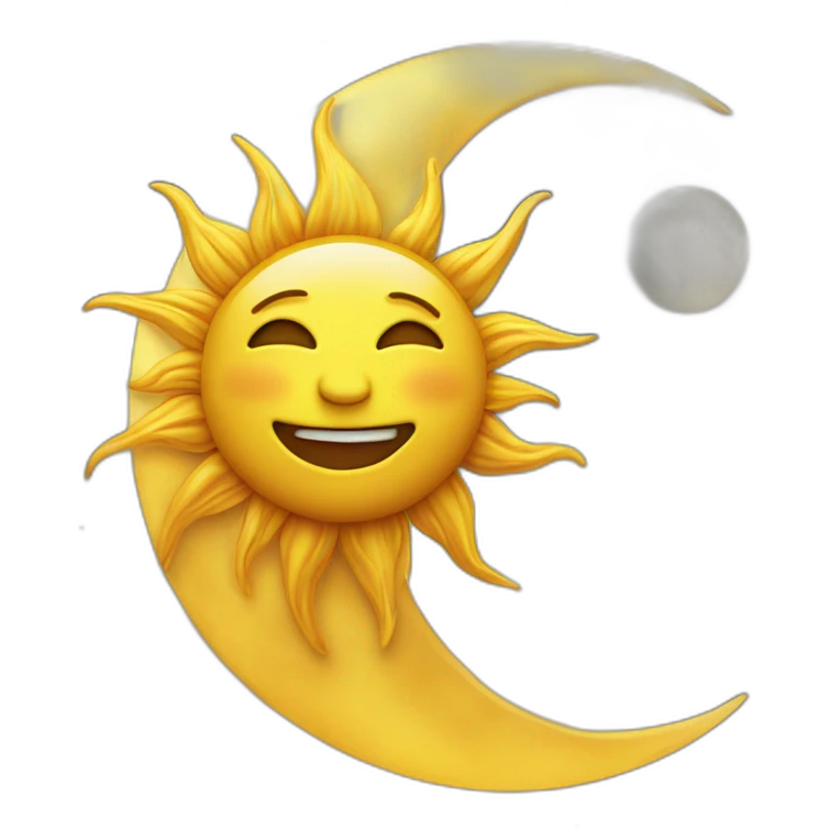 sun on the moon emoji