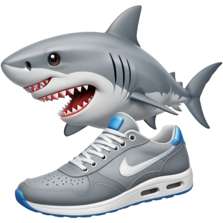 Tiburón con zapatillas  emoji