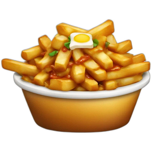 poutine qui mange une poutine emoji