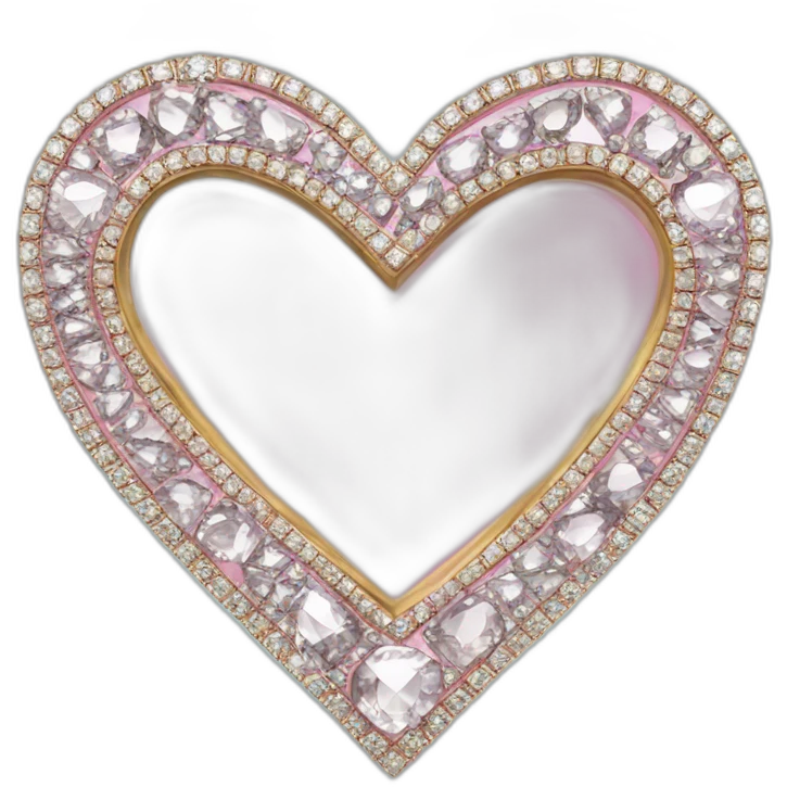 fancy diamond heart mirror emoji
