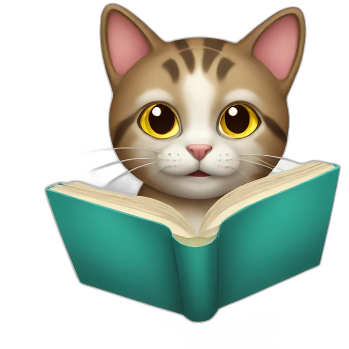 cat with book emoji