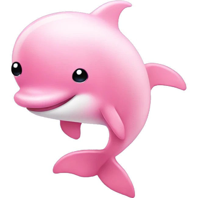 chibi pink dolphin emoji