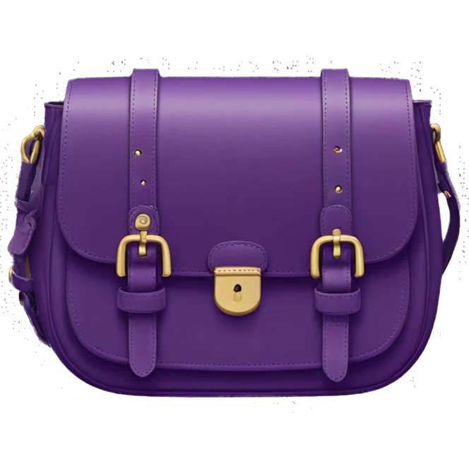 Dark purple coach saddle bag emoji