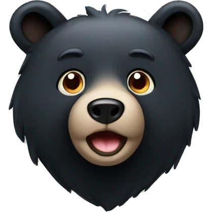 Black bear￼ emoji