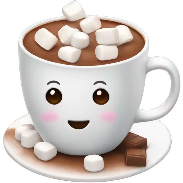 Hot chocolate with marshmallows  emoji