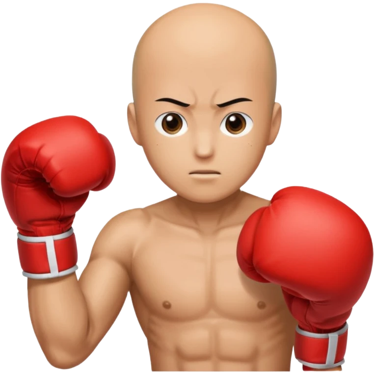 Saitama red hand punch with a boxing glove emoji