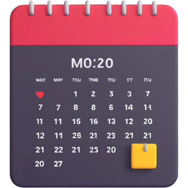 calendar with work shift being rescheduled emoji
