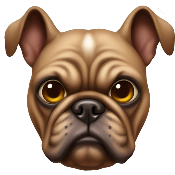 brown bulldog alien emoji