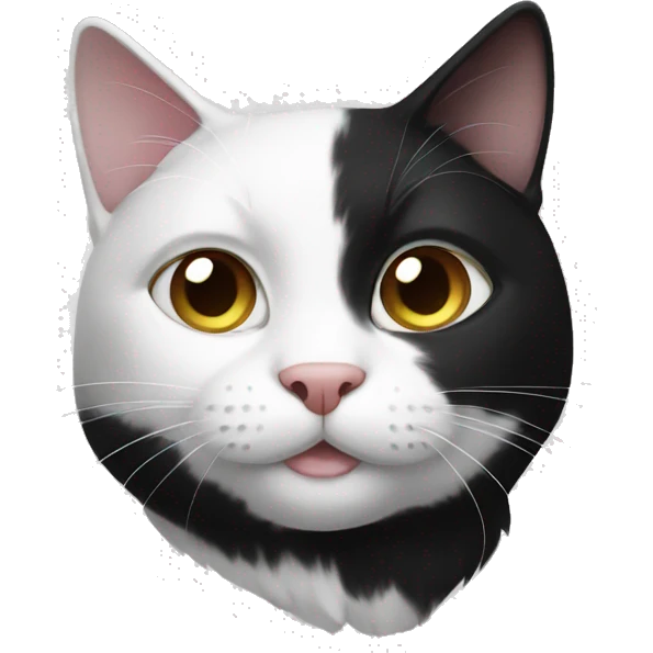 Black and white cat emoji