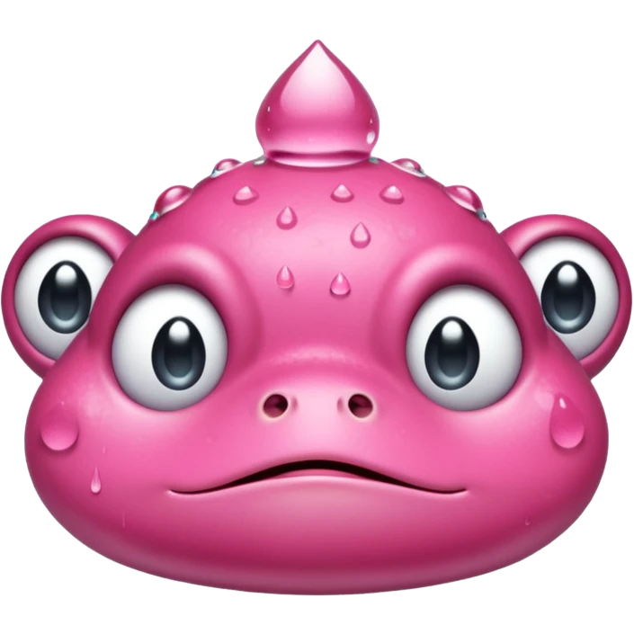 Pink frogy crying  emoji