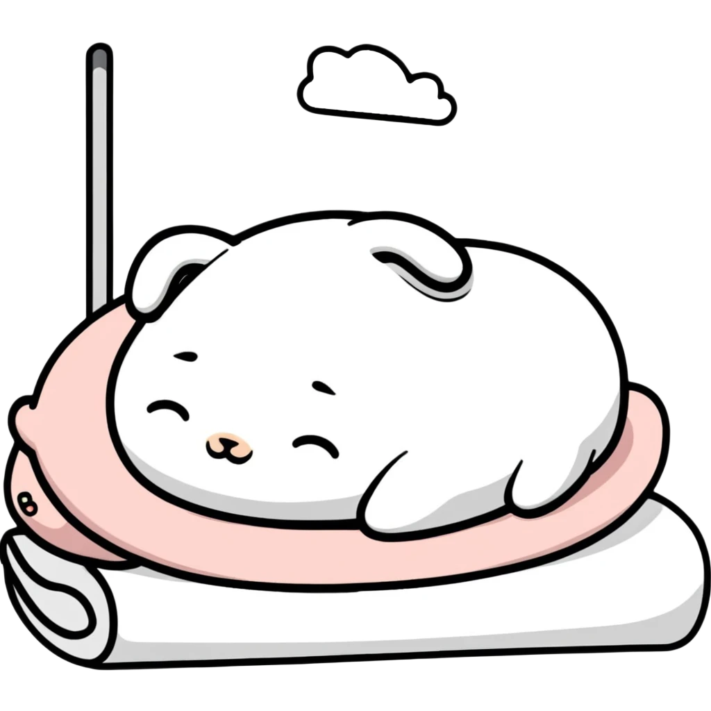 cozy night scene with sleeping character emoji