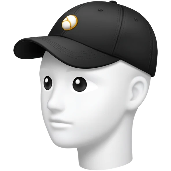 baseball cap with a simple logo on the front panel emoji