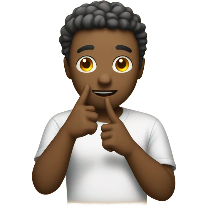 Emoji with two fingers touch because he is shy emoji