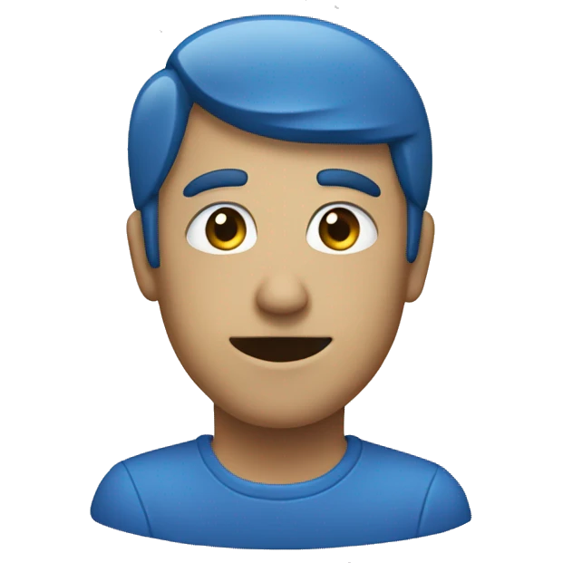 Blue letter “V” emoji