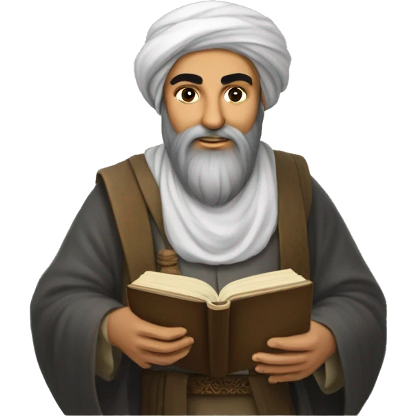 Nizami Ganjavi persian medieval author with a book in hands emoji