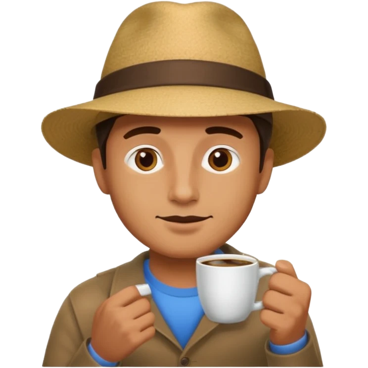 man drinking coffee emoji
