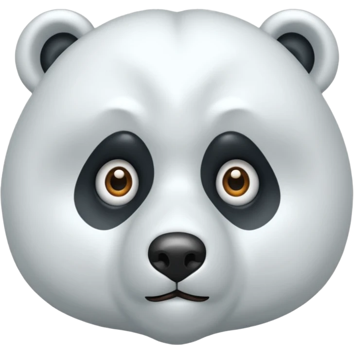 Que el oso polar este cerrando un ojo y el otro ojo abierto sin que los ojos queden manchadoa emoji