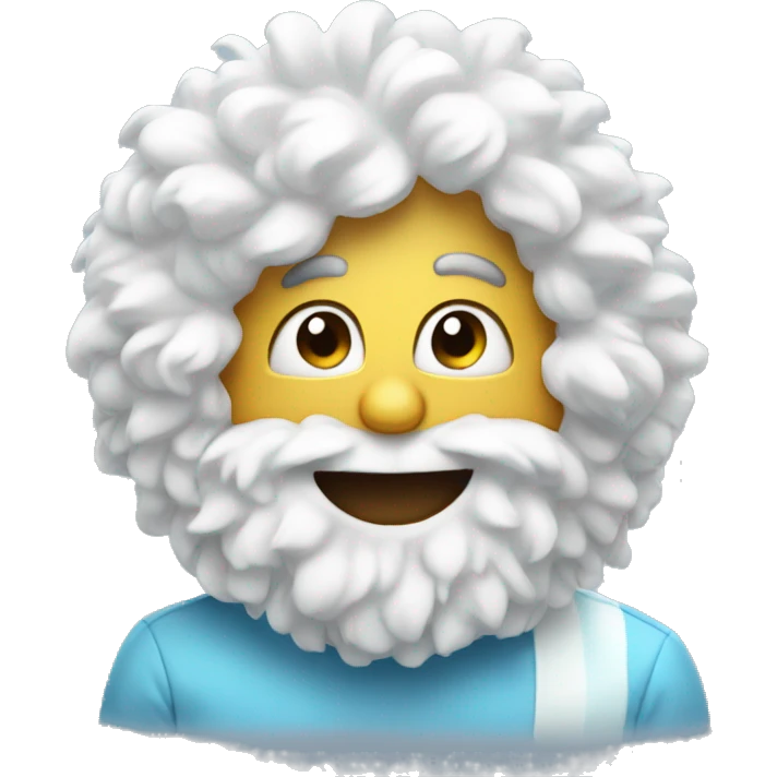 Create a fluffy toothpaste character  emoji