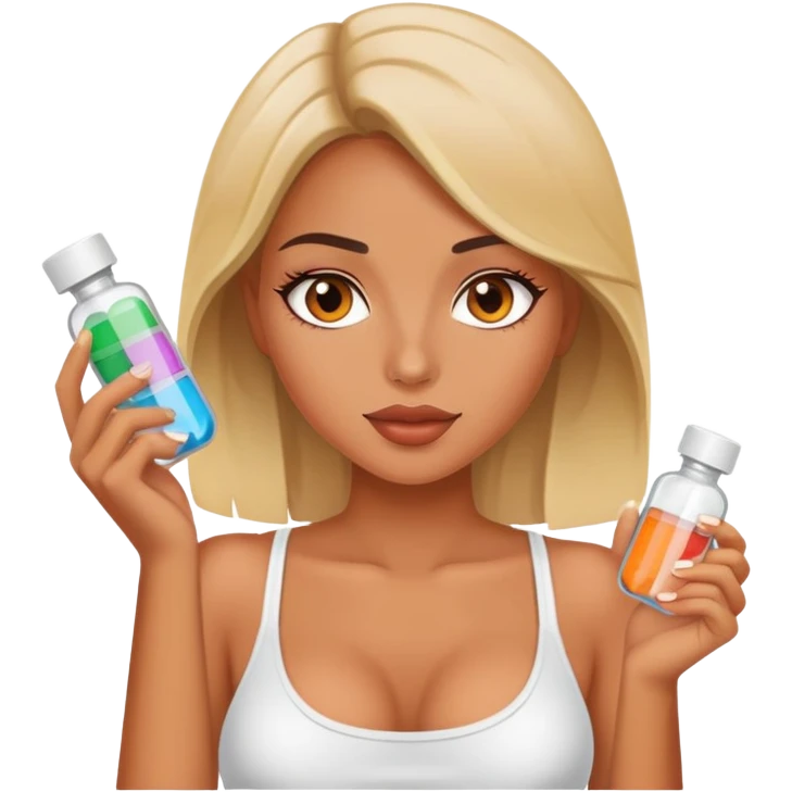 sexy girl with drugs emoji