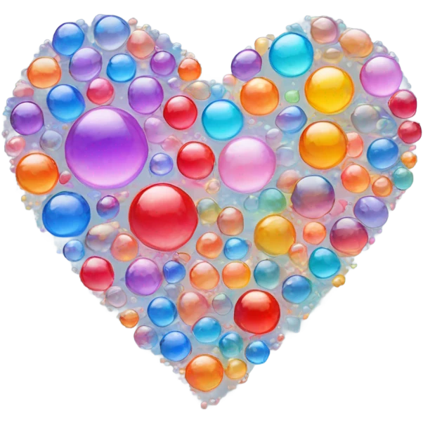 Bubble heart emoji