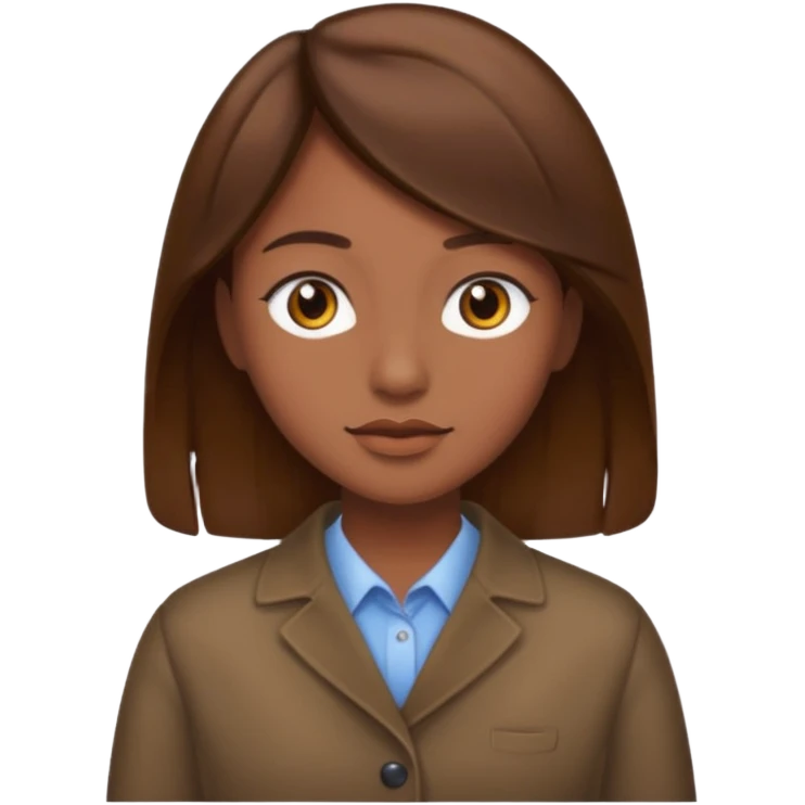 Brown hair and darker skin emoji